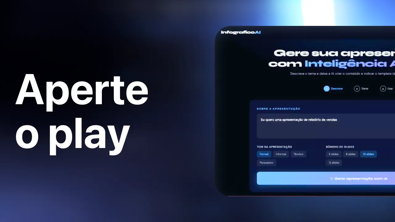 InfograficoAI gerando uma apresentação